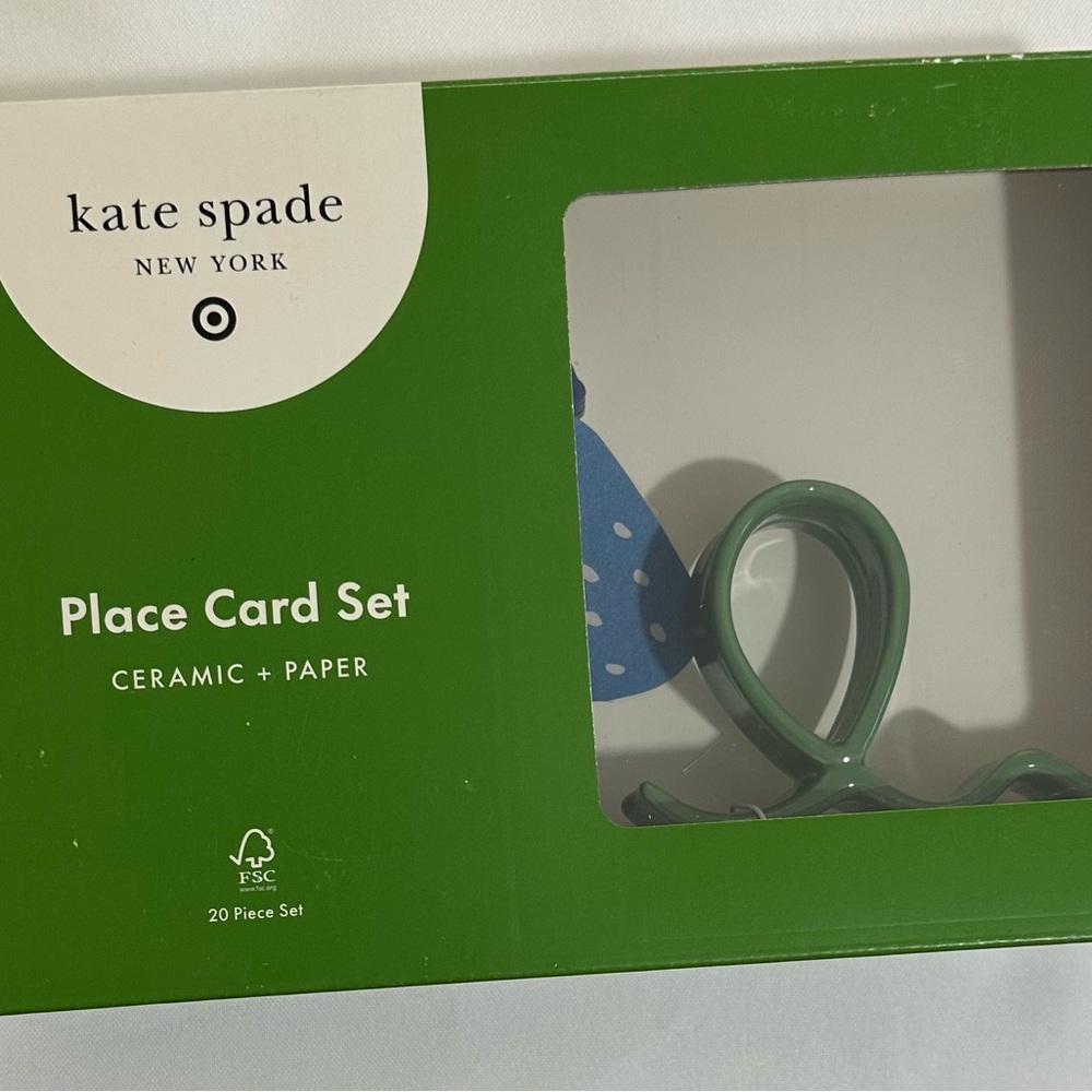 kate spade Green and Blue Place Card Set
